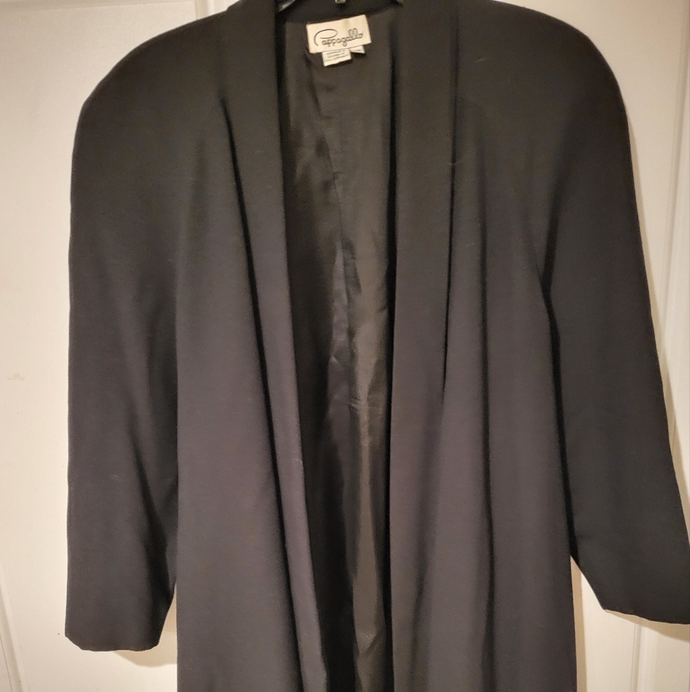 Vintage Cappagallo jacket Blazer Black Size 12 Lined